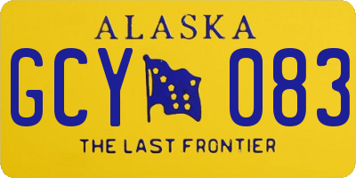 AK license plate GCY083