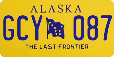 AK license plate GCY087
