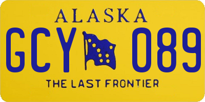 AK license plate GCY089