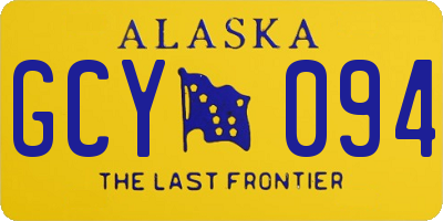 AK license plate GCY094