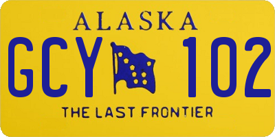 AK license plate GCY102
