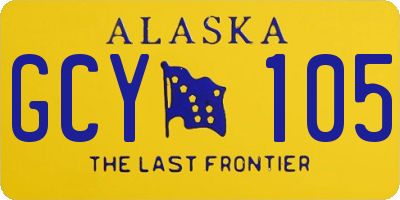AK license plate GCY105