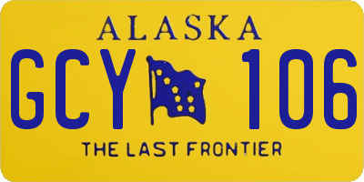 AK license plate GCY106