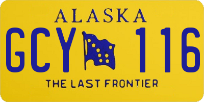 AK license plate GCY116