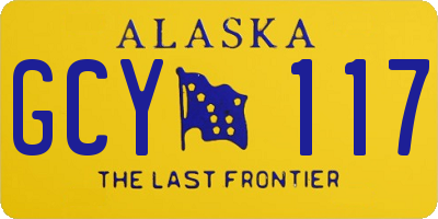 AK license plate GCY117