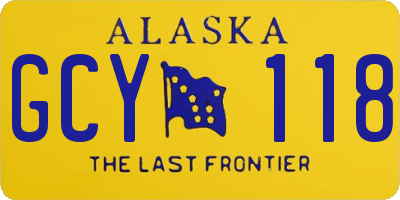 AK license plate GCY118