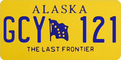 AK license plate GCY121