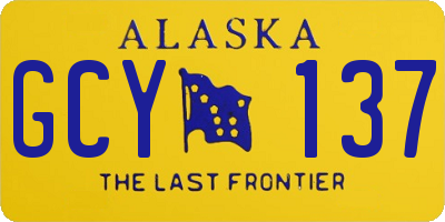 AK license plate GCY137