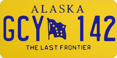 AK license plate GCY142