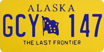AK license plate GCY147