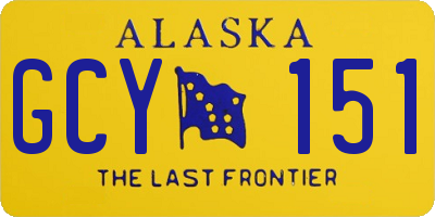 AK license plate GCY151