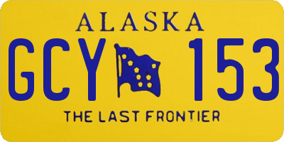 AK license plate GCY153