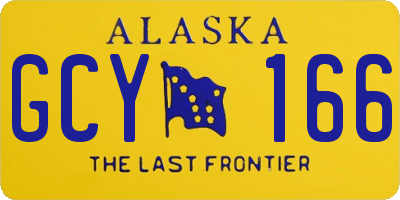 AK license plate GCY166