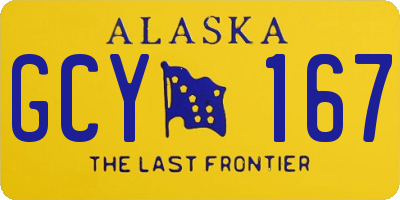 AK license plate GCY167