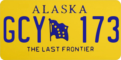 AK license plate GCY173