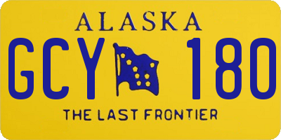 AK license plate GCY180