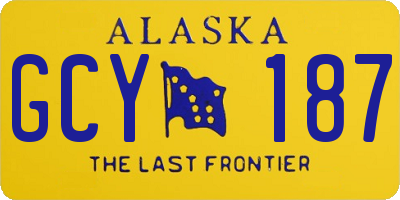AK license plate GCY187