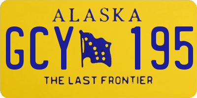 AK license plate GCY195