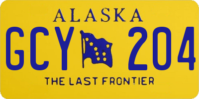 AK license plate GCY204