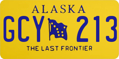 AK license plate GCY213