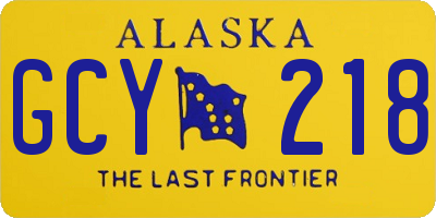 AK license plate GCY218