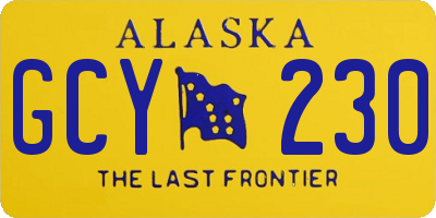 AK license plate GCY230