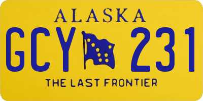AK license plate GCY231