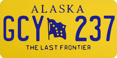 AK license plate GCY237