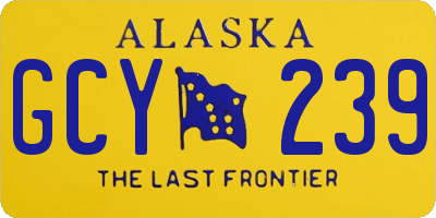 AK license plate GCY239