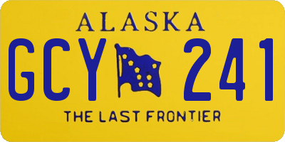 AK license plate GCY241