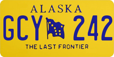 AK license plate GCY242