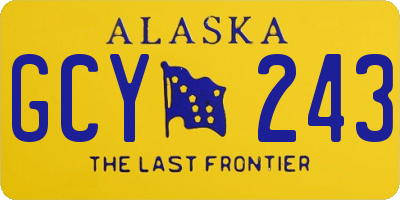 AK license plate GCY243