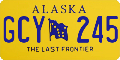 AK license plate GCY245