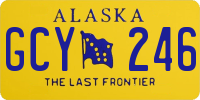 AK license plate GCY246