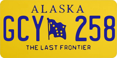 AK license plate GCY258
