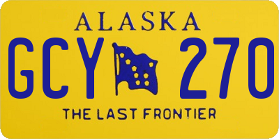 AK license plate GCY270