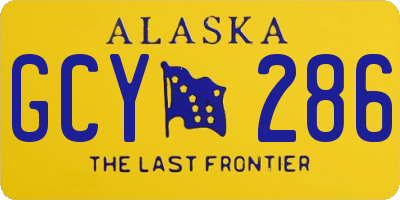 AK license plate GCY286