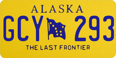 AK license plate GCY293