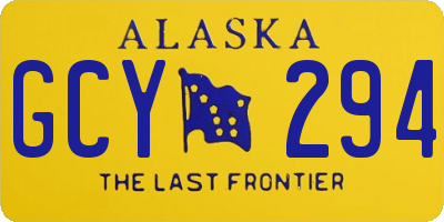 AK license plate GCY294