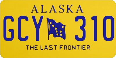 AK license plate GCY310