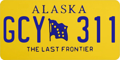AK license plate GCY311