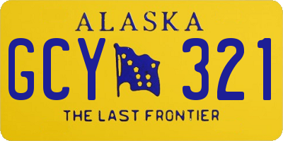 AK license plate GCY321