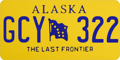 AK license plate GCY322