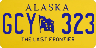 AK license plate GCY323