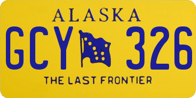 AK license plate GCY326