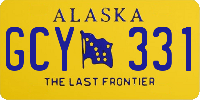 AK license plate GCY331