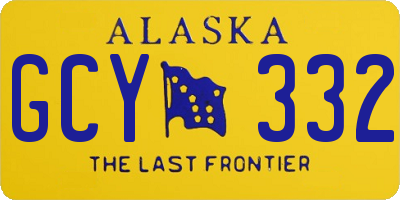 AK license plate GCY332