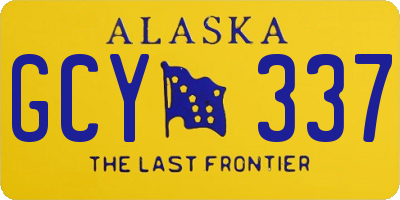AK license plate GCY337