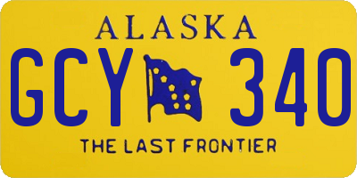 AK license plate GCY340