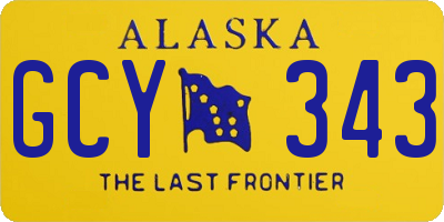 AK license plate GCY343